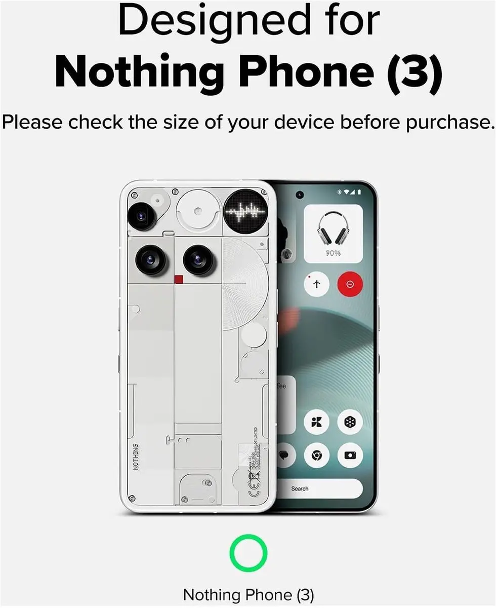 Ringke Fusion X Hoesje Nothing Phone 3 - Zwart