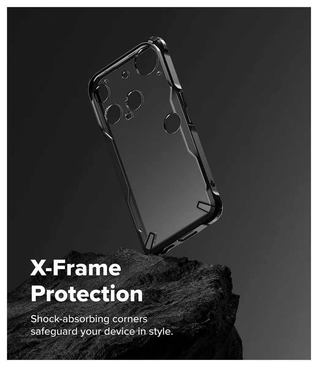 Ringke Fusion X Hoesje Nothing Phone 3 - Zwart