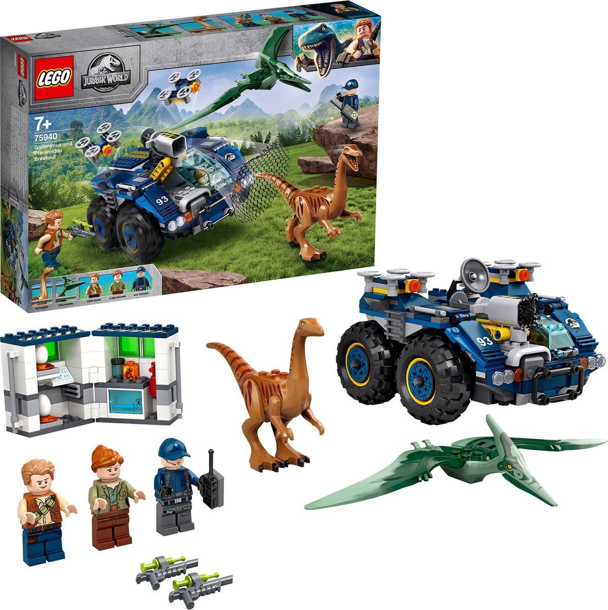 LEGO Jurassic Park Ontsnapping van Gallimimus en Pteranadon - 75940