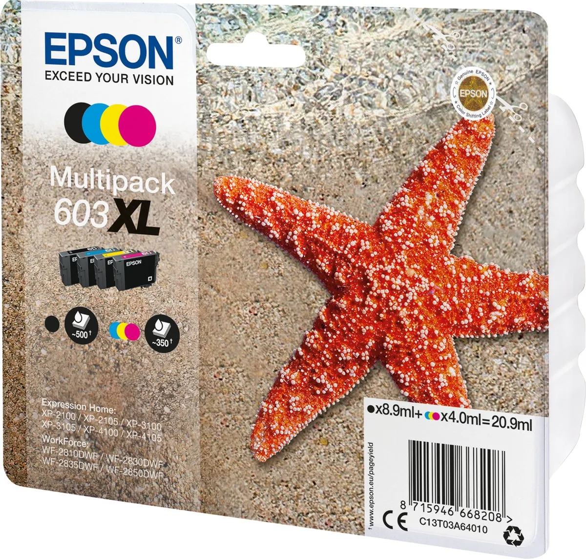 Epson 603XL Inktcartridge Multipack - 4 Stuks
