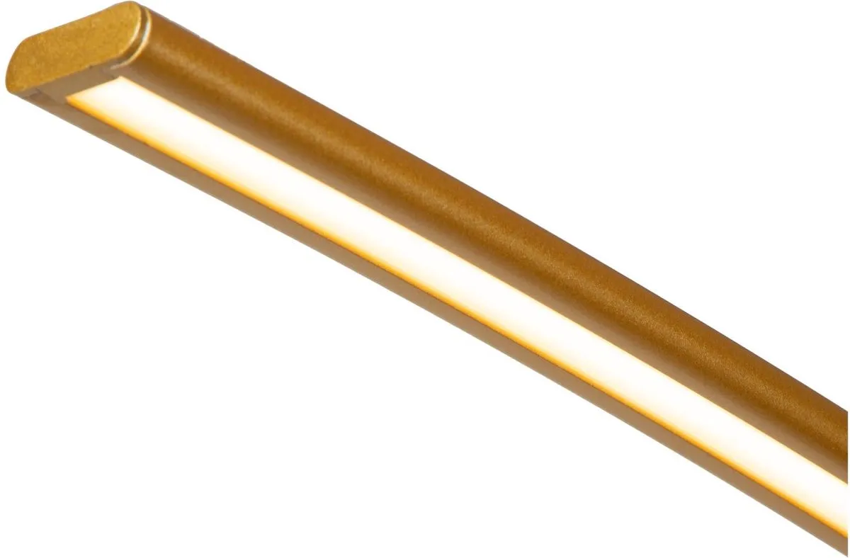 Lucide Curve Booglamp LED 15W 2700K - Mat Goud/Messing