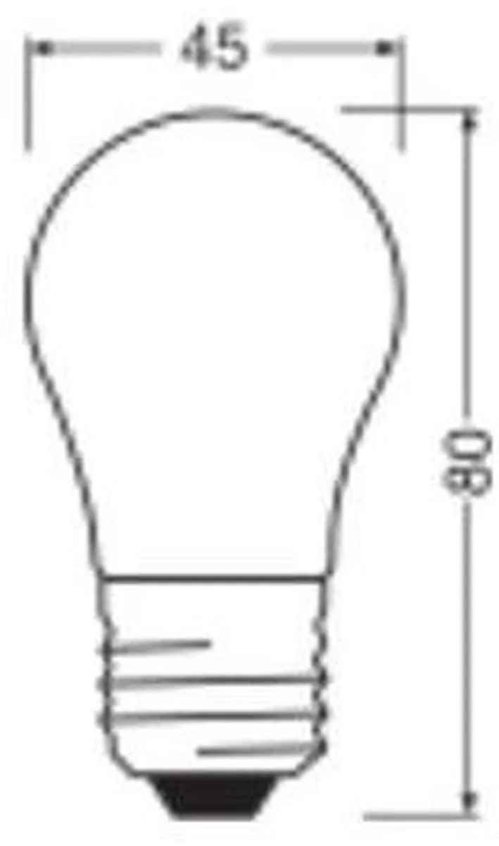 LEDVANCE P45 Filament E27 250lm 2700K - Mat Glas