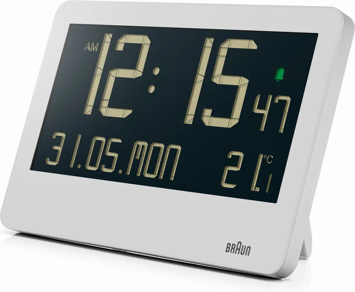 Braun BC14W Wandklok - Digitaal Wit