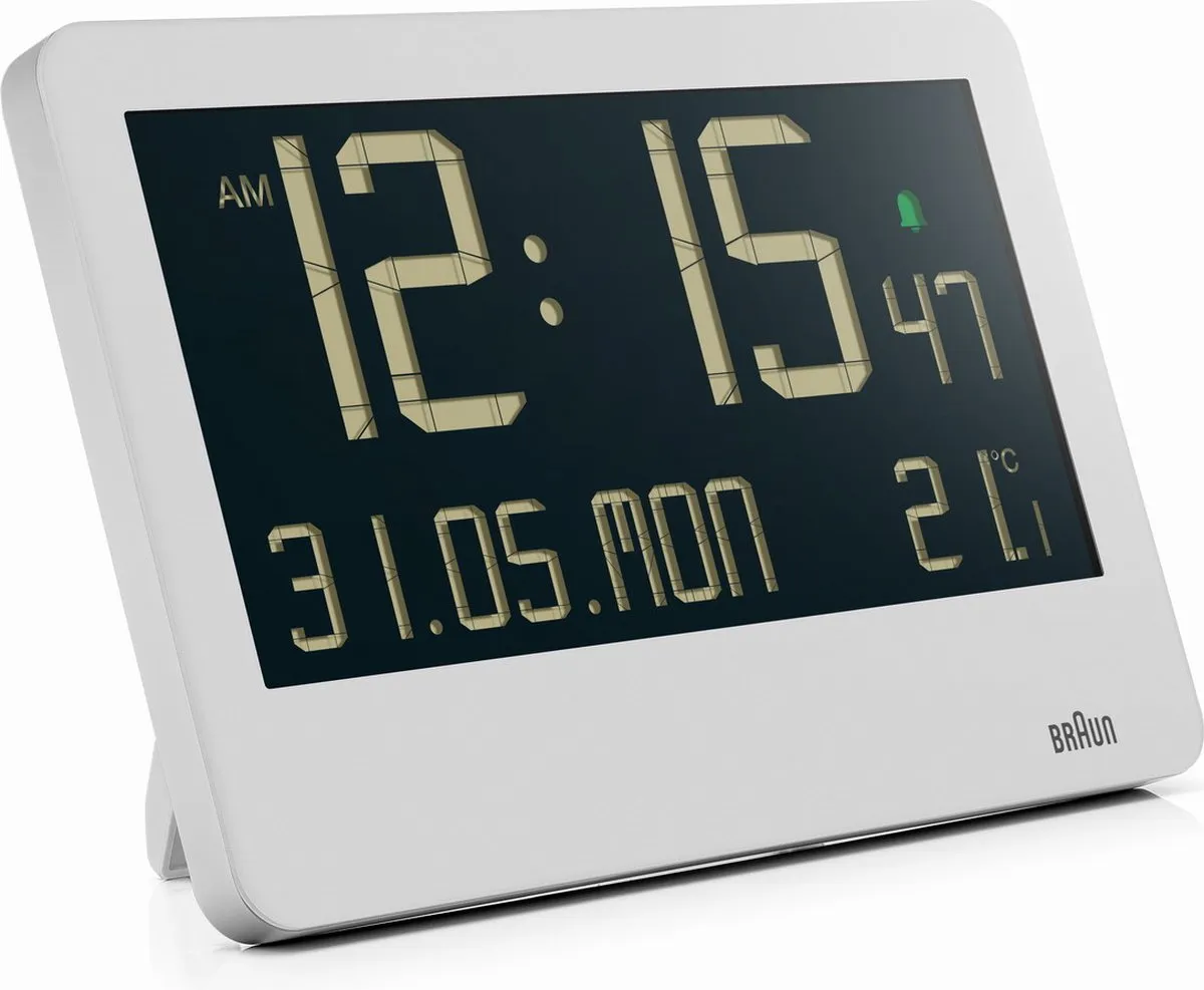 Braun BC14W Wandklok - Digitaal Wit