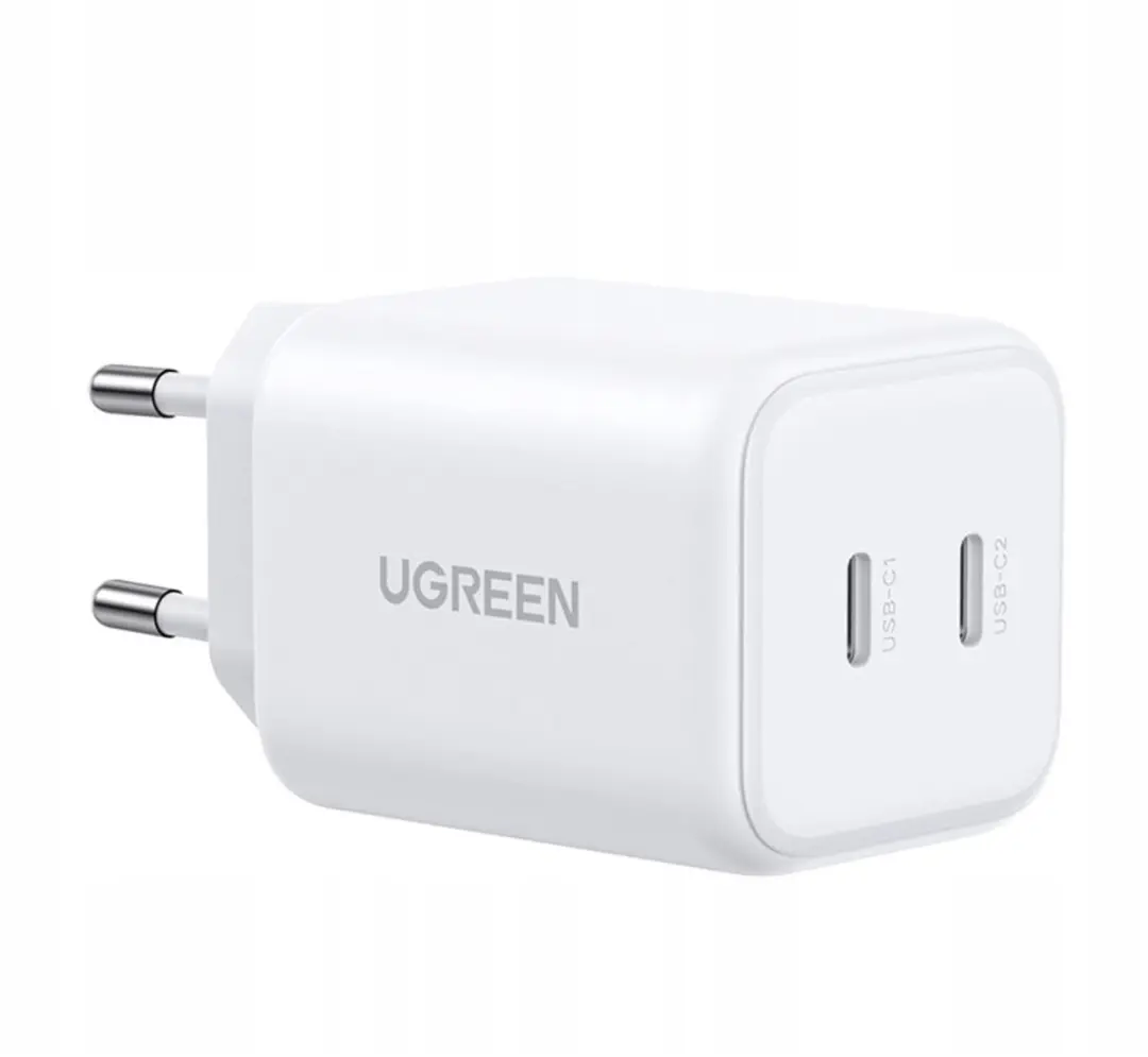 Ugreen 65154 USB-C GaN Oplader 45W - Wit - 2 Poorten