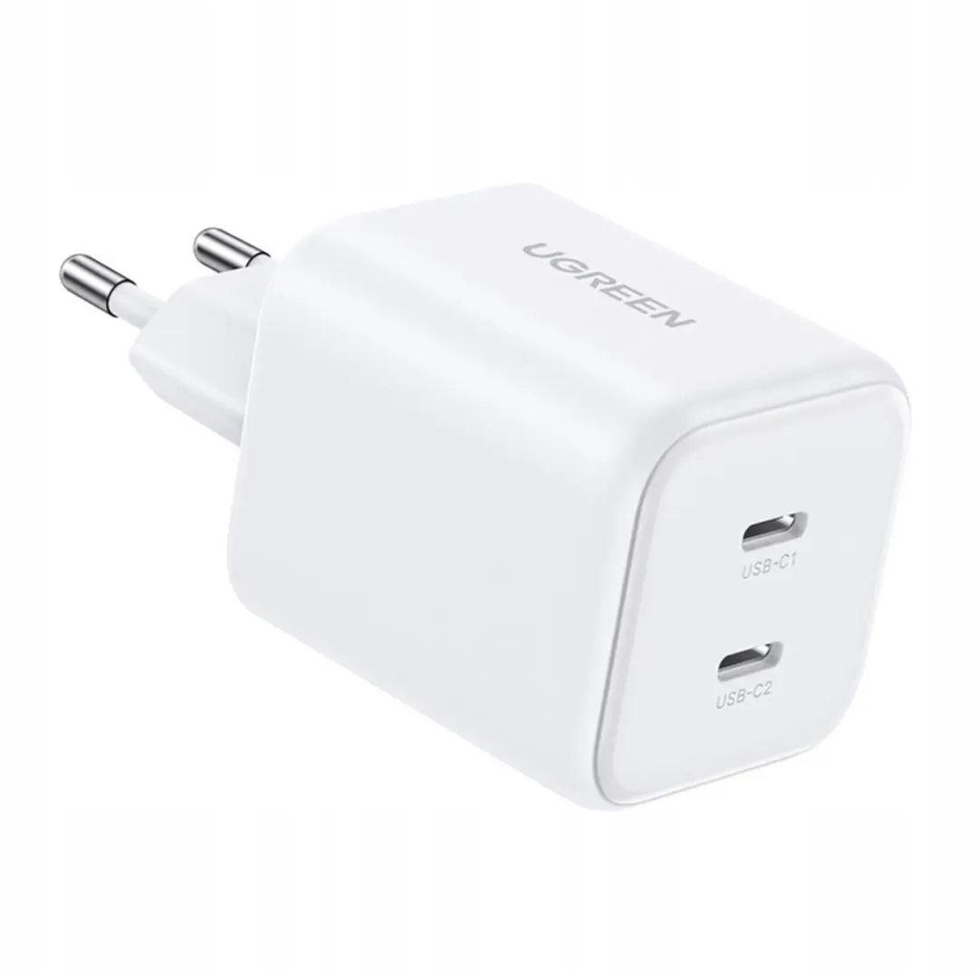 Ugreen 65154 USB-C GaN Oplader 45W - Wit - 2 Poorten