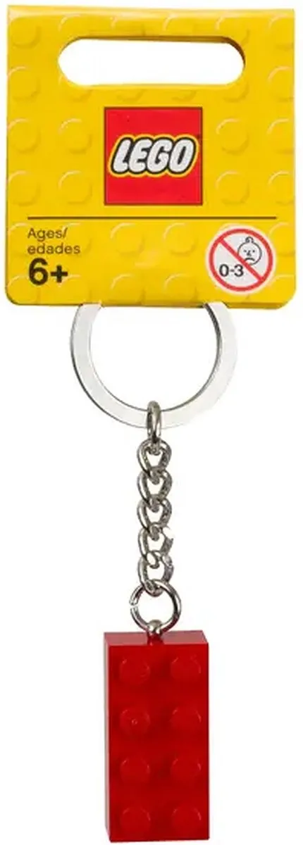 LEGO Sleutelhanger Rood Steentje 850154