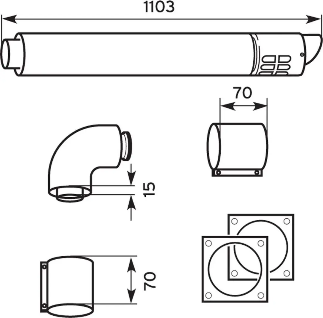 Vaillant Geveldoorvoerset 63589