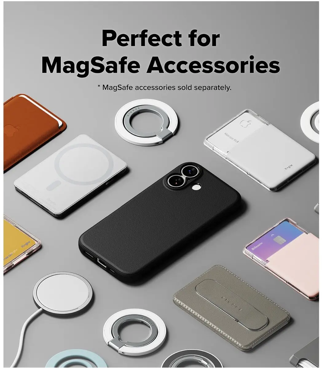 Ringke Onyx Magnetic Hoesje iPhone 17 - MagSafe/Qi2 - Zwart