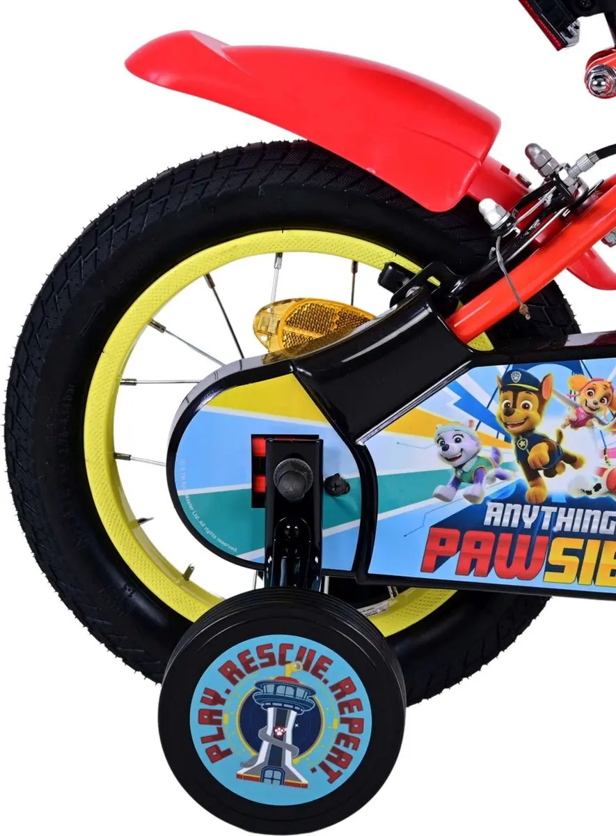 Volare Paw Patrol Kinderfiets 12 inch - Rood/Blauw/Geel