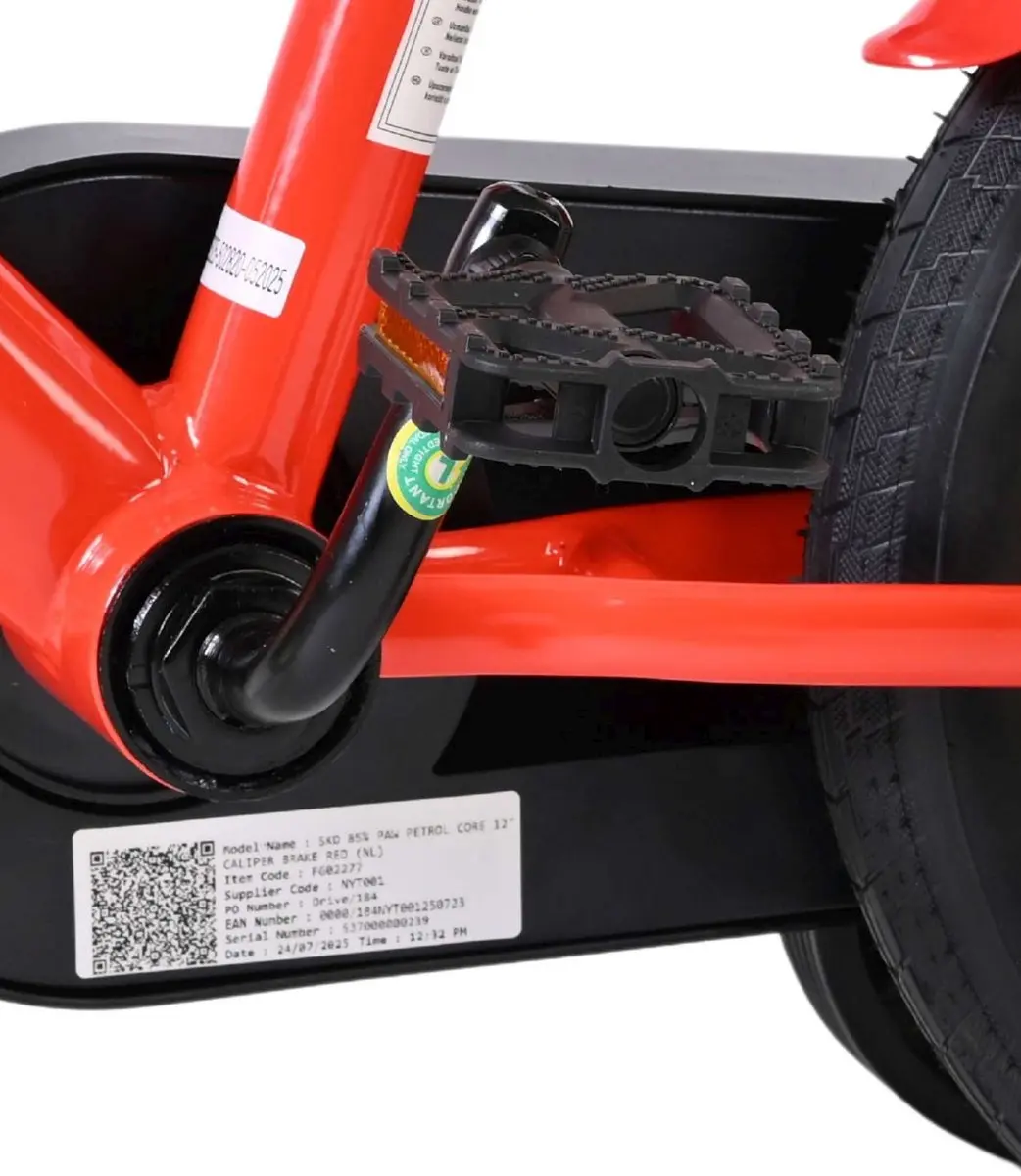 Volare Paw Patrol Kinderfiets 12 inch - Rood/Blauw/Geel