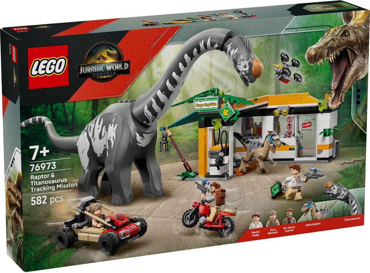 LEGO® Jurassic World Raptor en Titanosaurus Opsporingsmissie - 76973
