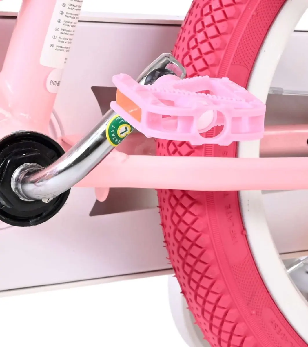 Volare Unicorn Kinderfiets 14" - Roze - Twee Handremmen