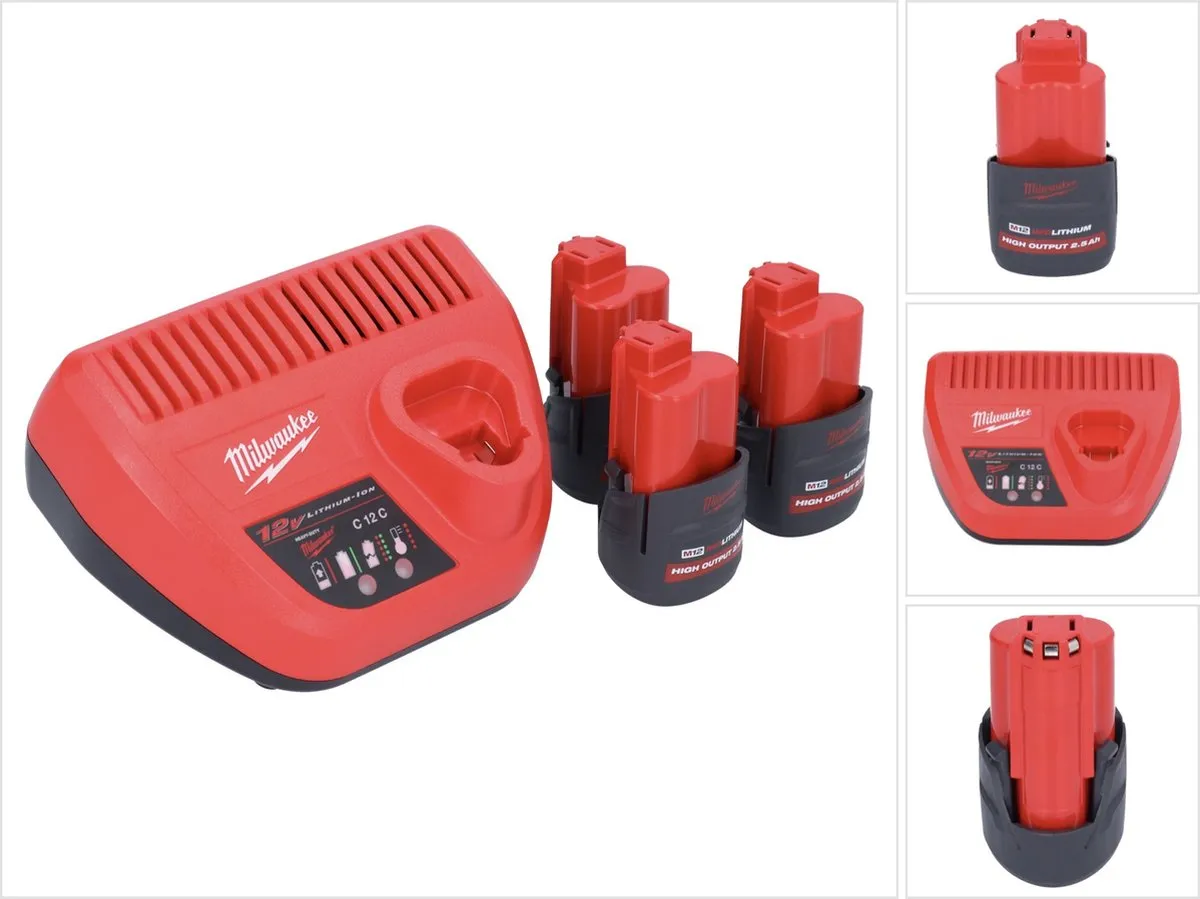 Milwaukee M12 HNRG-253 Accu Starter Set 12V