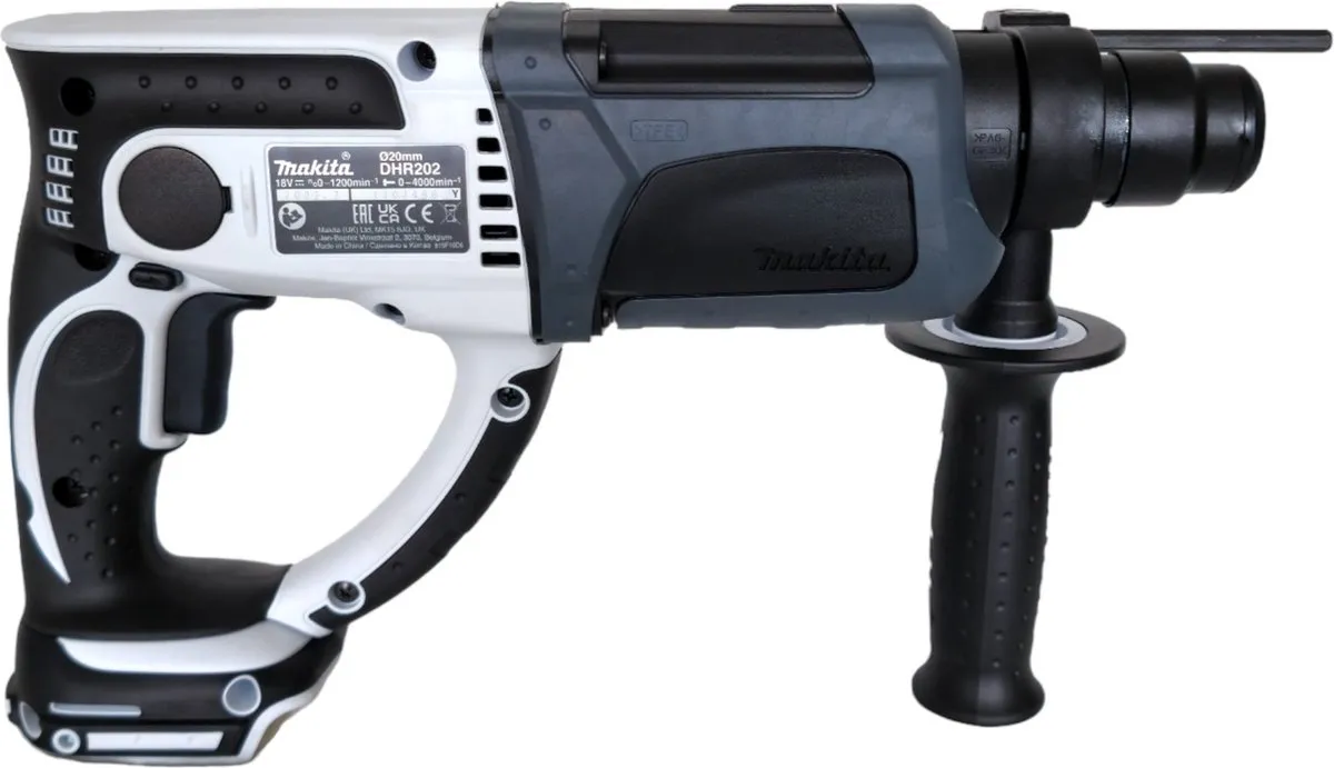 Makita DHR 202 ZKW accuboormachine 18 V 20 mm 2,0 J wit + koffer - zonder accu, zonder oplader