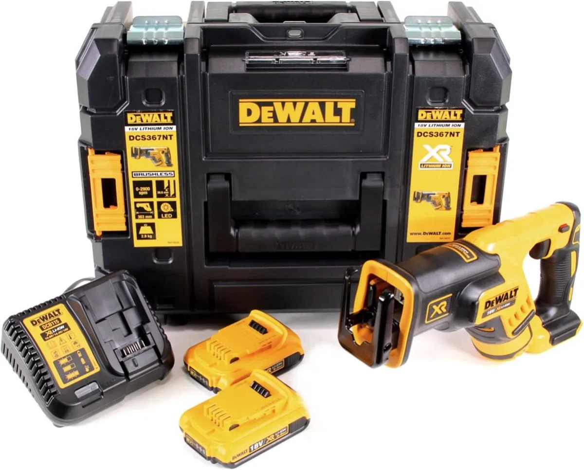 DeWalt DCS367D2 Reciprozaag 18V - 2x 2,0Ah Accu + Lader - afbeelding 5 van 5