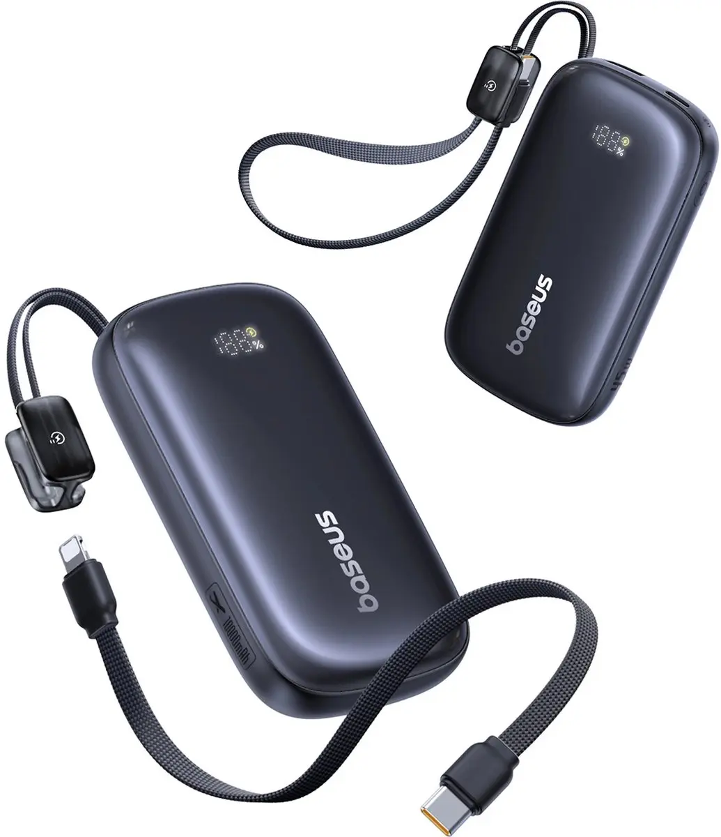 Baseus EnerFill FC21 Qpow 3 Ultra Powerbank 10000mAh 45W - Zwart - afbeelding 6 van 6