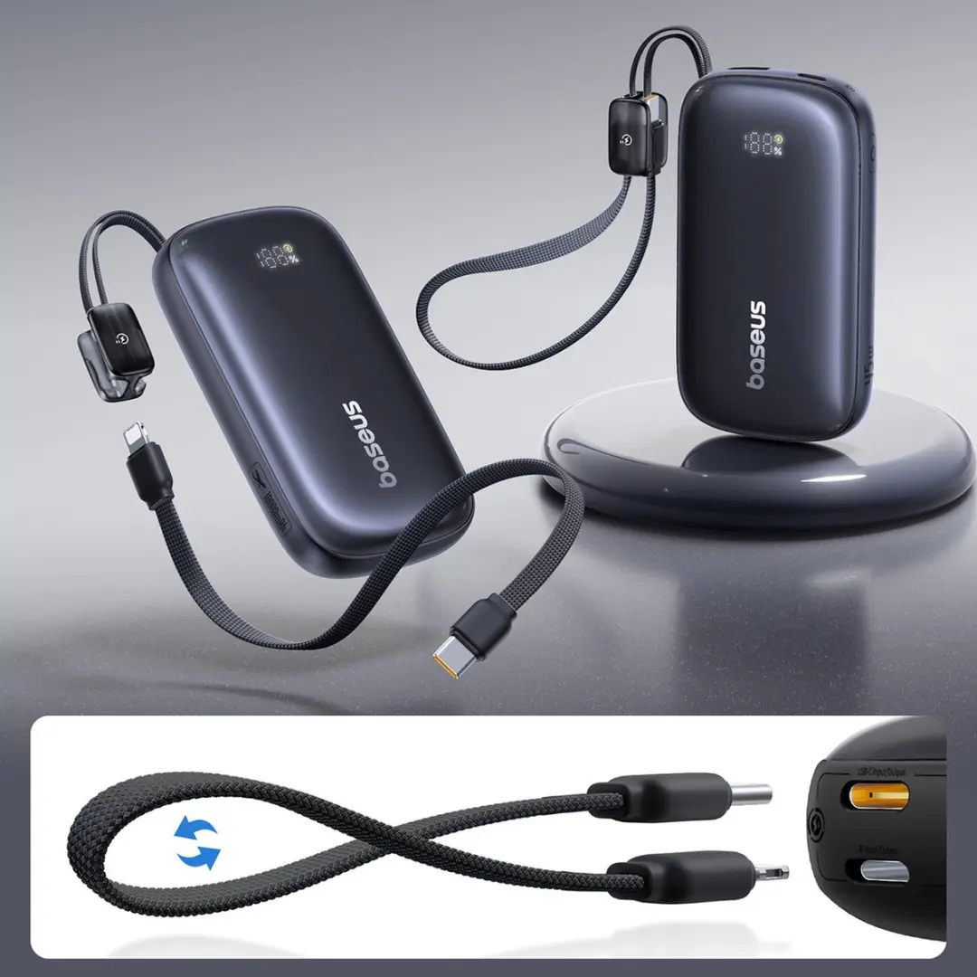 Baseus EnerFill FC21 Qpow 3 Ultra Powerbank 10000mAh 45W - Zwart