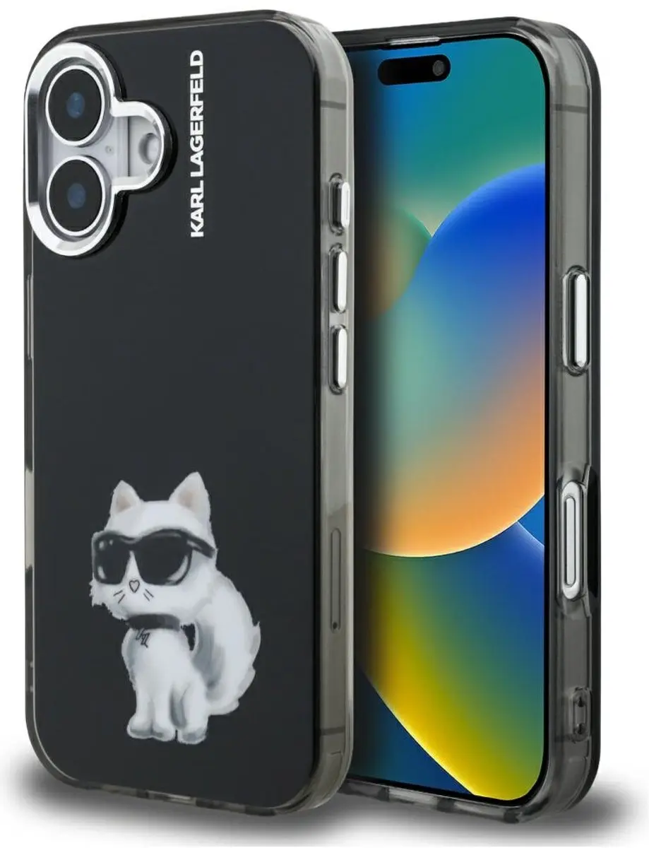 Karl Lagerfeld Choupette & Logo Hoes iPhone 16