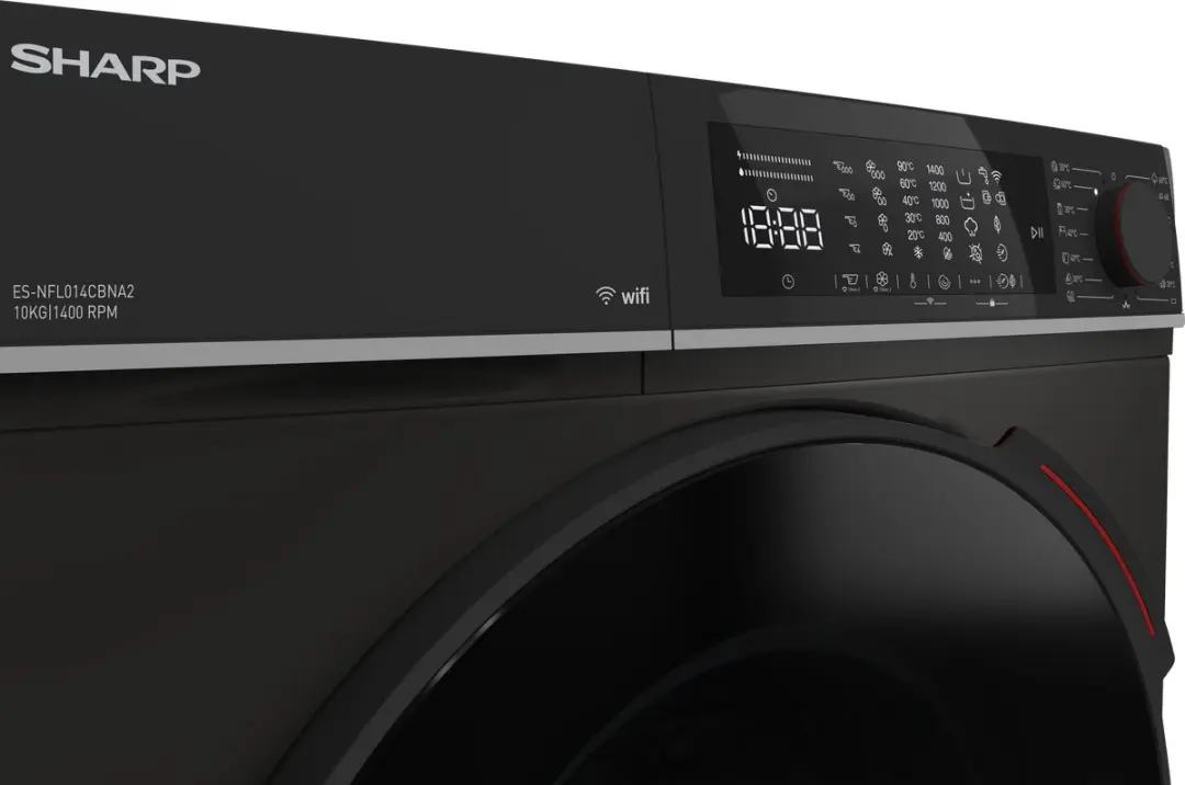 Sharp ES-NFL014CBNA2-CB Wasmachine Voorlader 10kg - Zwart