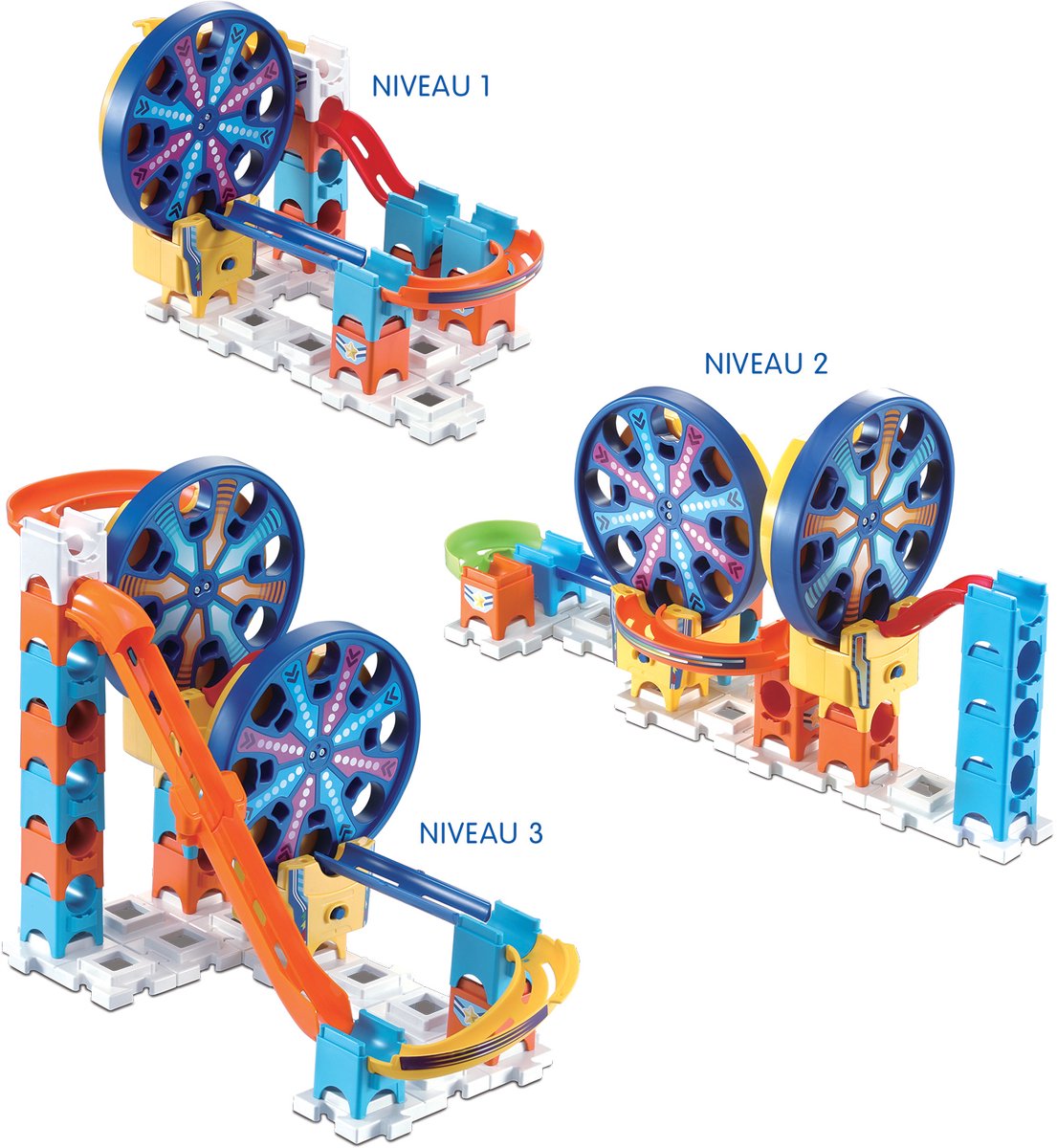 Vtech-Knikkerset - Marble Rush - Knikkerbaan - Expansion Kit Electronic - Fun Fair Set Circuit 26 Onderdelen Baan met Hellingen + 4 Jaar - Motorische vaardigheden - creativiteit