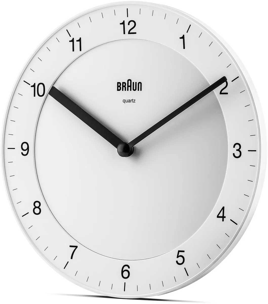 Braun BC06W Wandklok Wit