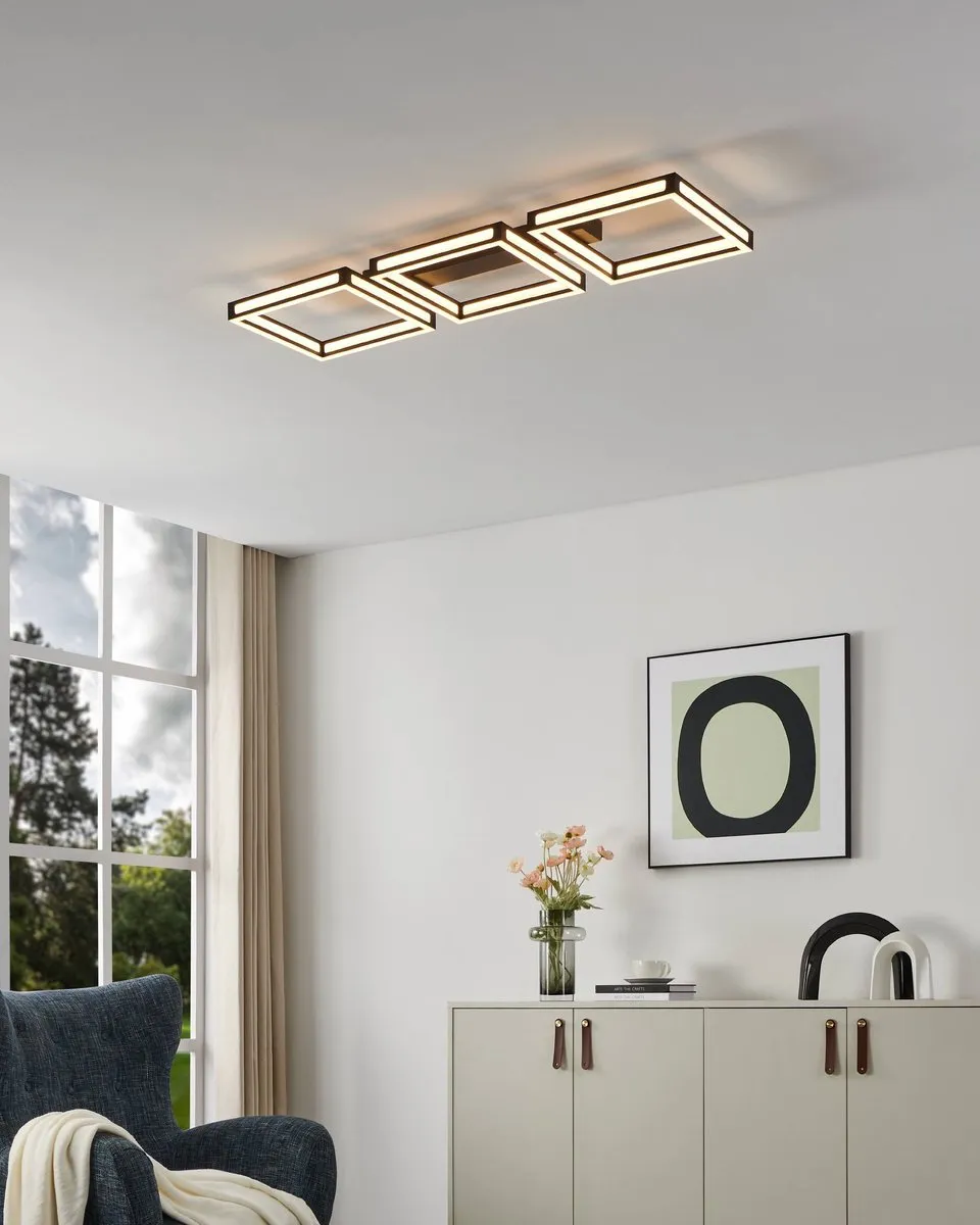 Eglo Altaflor Plafondlamp LED 12-punts - 3000K - Zwart/Wit