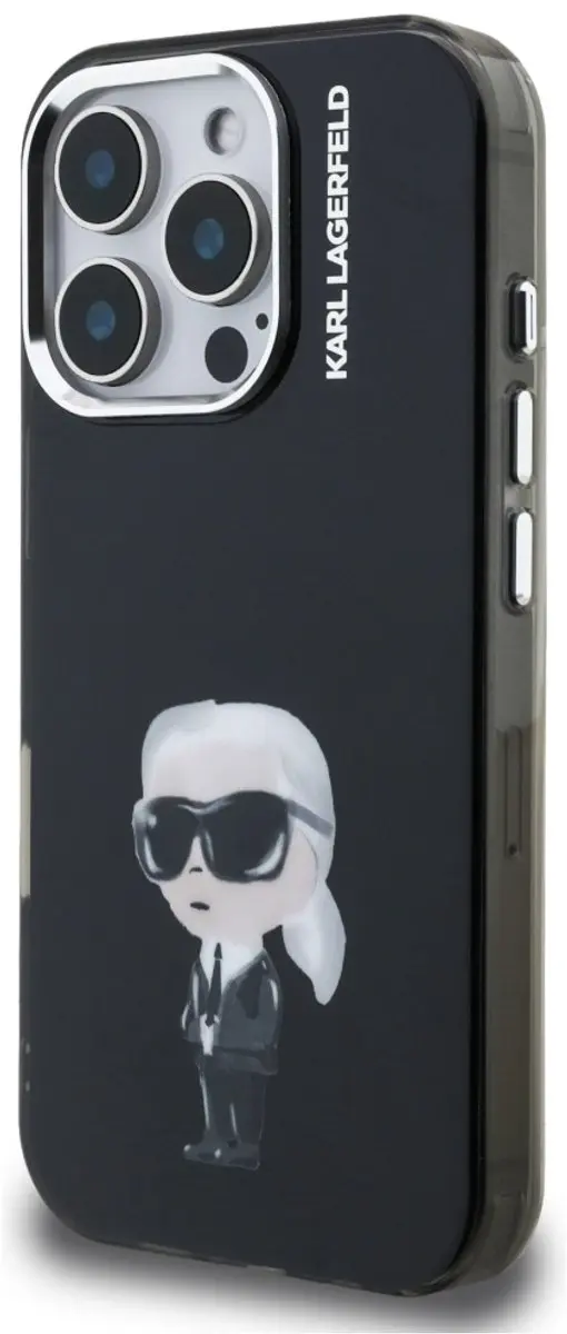 Karl Lagerfeld Hoesje iPhone 16 Pro Max Aquarelle KLHCP16PMAQ - Zwart