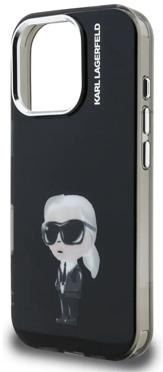 Karl Lagerfeld Hoesje iPhone 16 Pro Max Aquarelle KLHCP16PMAQ - Zwart