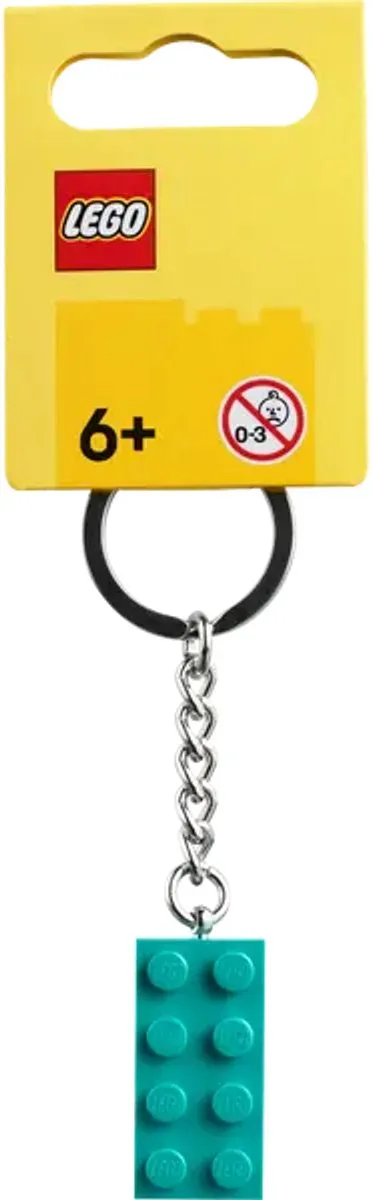 LEGO Sleutelhanger Licht Blauwgroen Steentje 854303