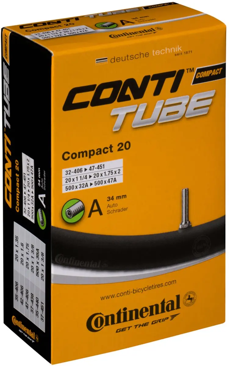 Continental Binnenband 20x1.75 34mm - Zwart