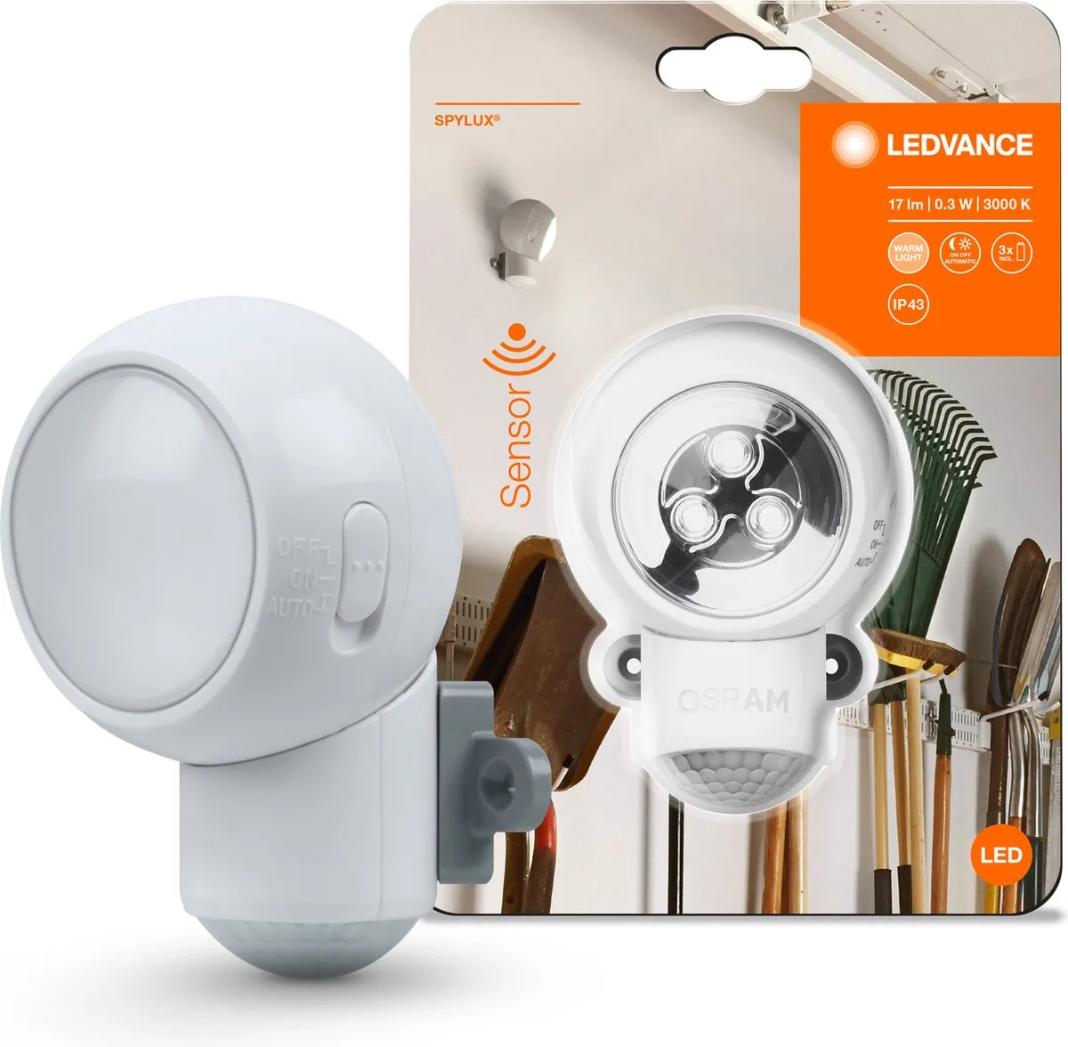 LEDVANCE SPYLUX LED Wandlamp 0.3W Warm Wit - afbeelding 3 van 6