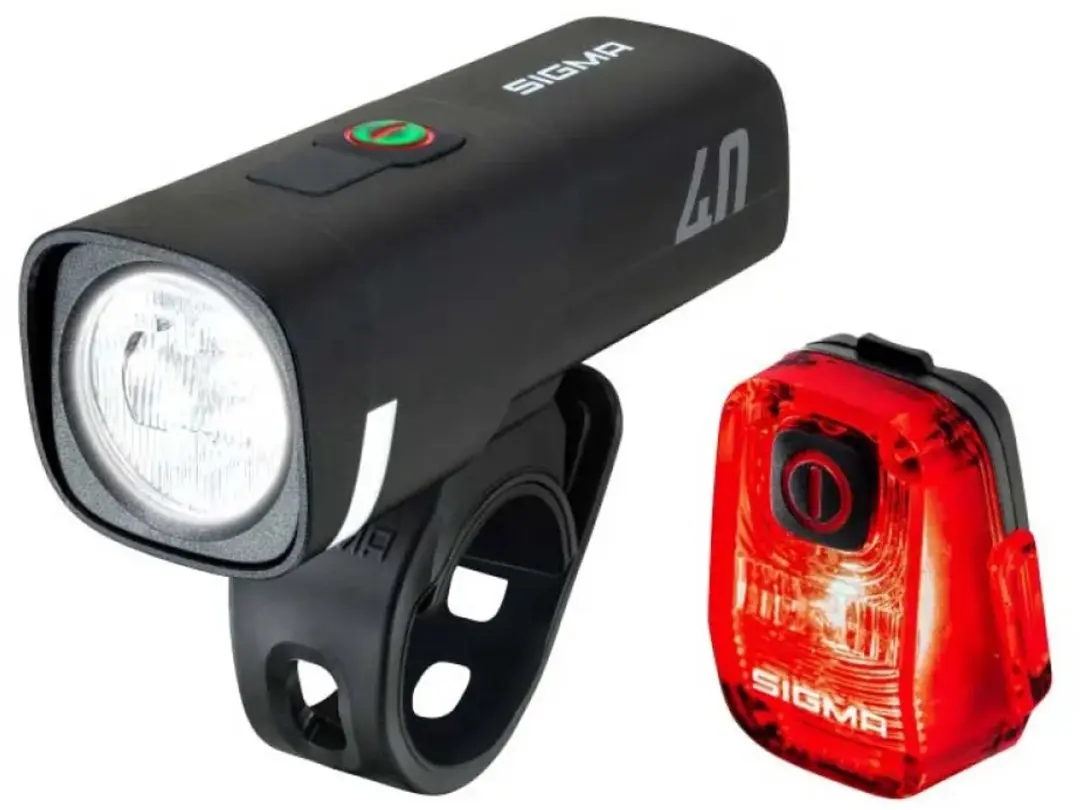 Sigma Aura 40 + Hiro 10 Lichtset - 40 Lux - Zwart/Rood