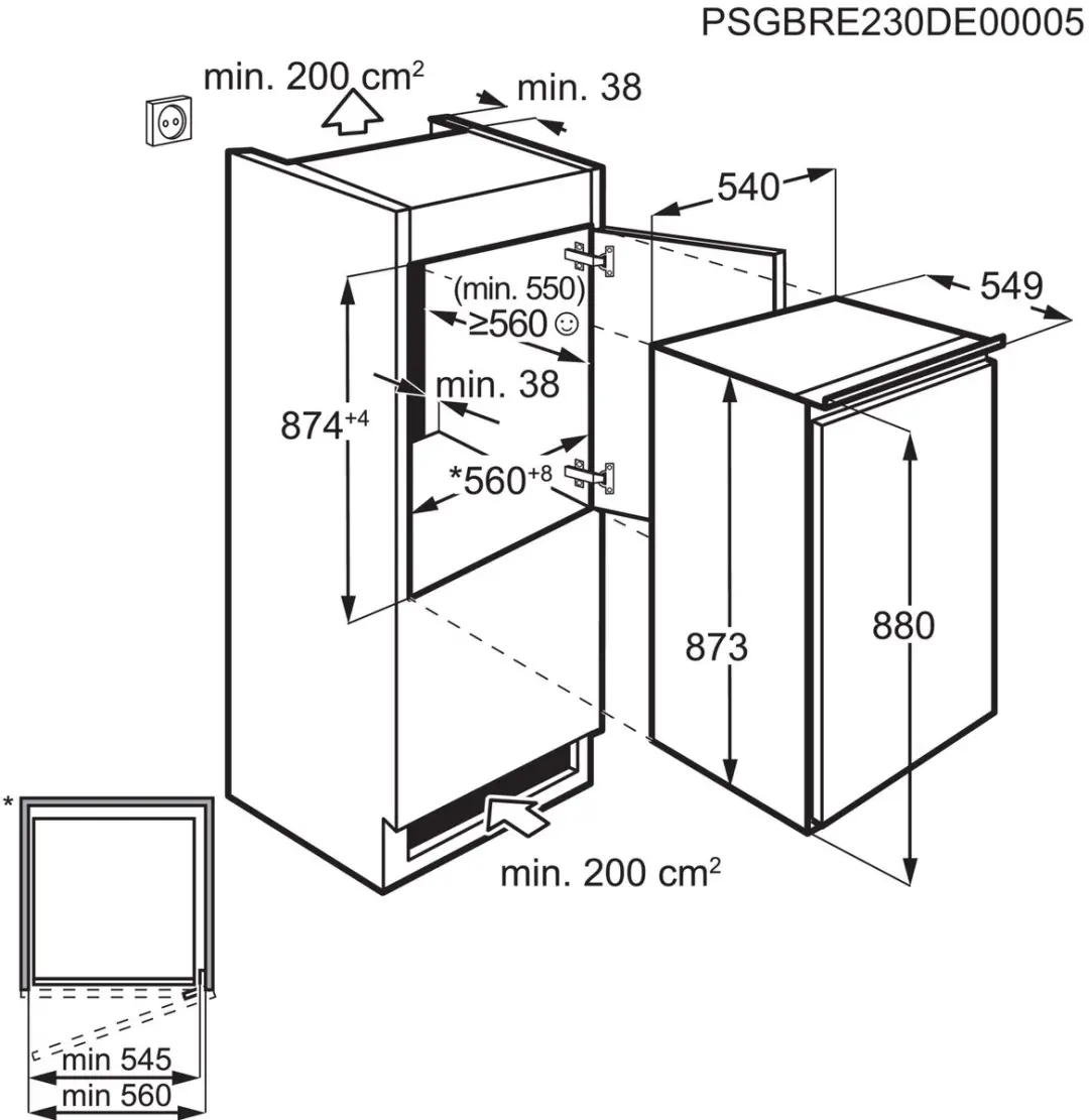 Electrolux LRB2AE88S Geïntegreerde Koelkast 142L - afbeelding 6 van 6