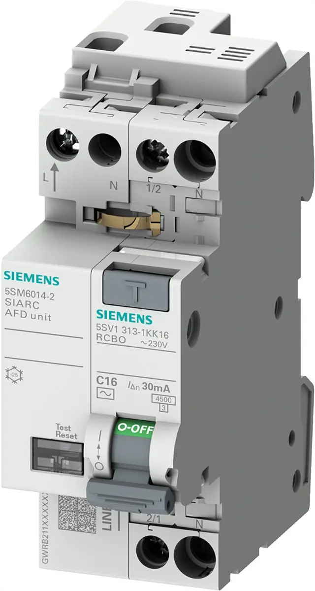 Siemens 5SM60212 Brandbeveiligingsschakelaar 2-polig