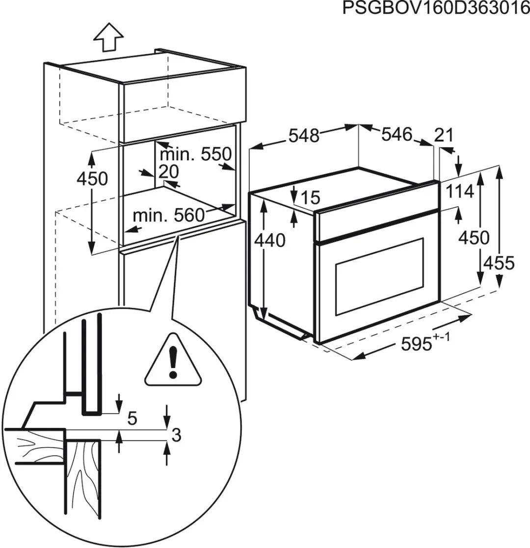 AEG KMK721000M Magnetron 1000W - 46L - Zwart/Roestvrijstaal