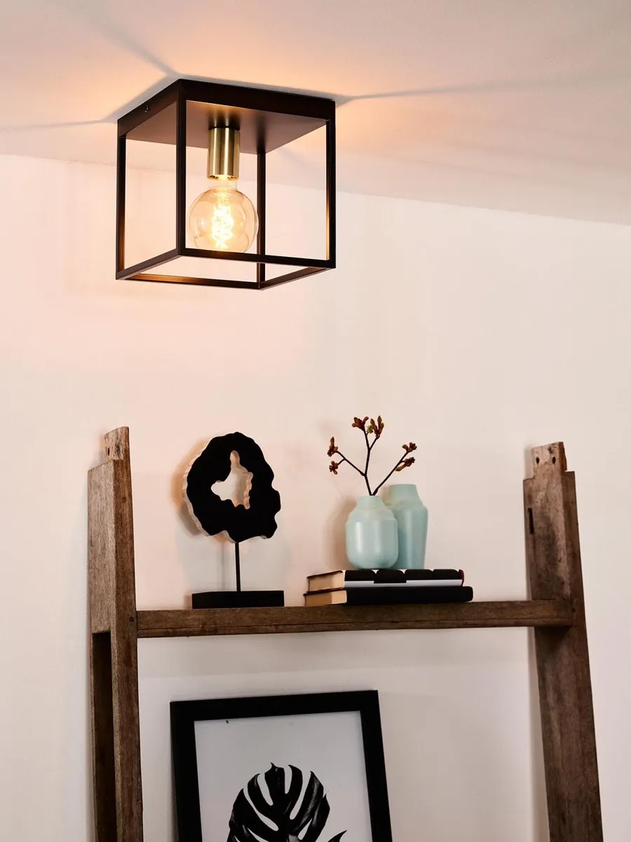 Lucide RUBEN Plafondlamp E27 - Zwart