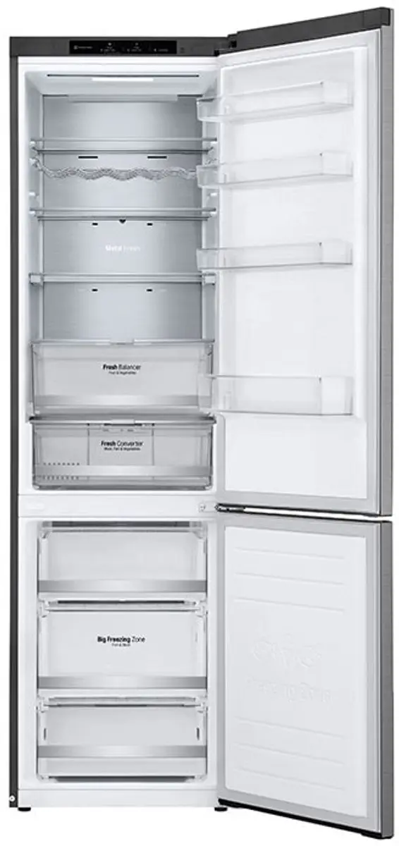 LG GBB72PZVCN1 Koelvriescombinatie Vrijstaand 384L - Roestvrijstaal
