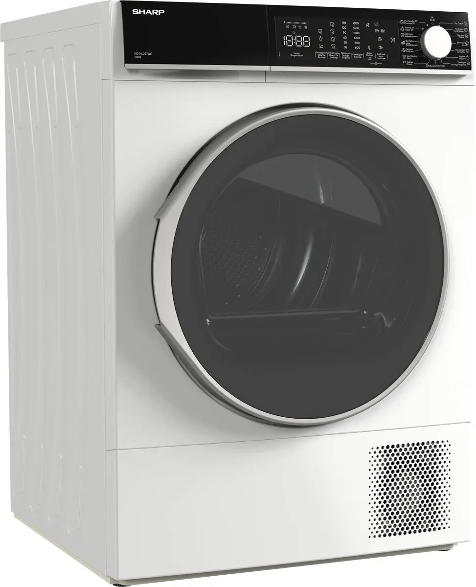 Sharp KDNL2S7WEBE Warmtepomp Droger 12kg - 15 Programma's - Wit - afbeelding 6 van 6