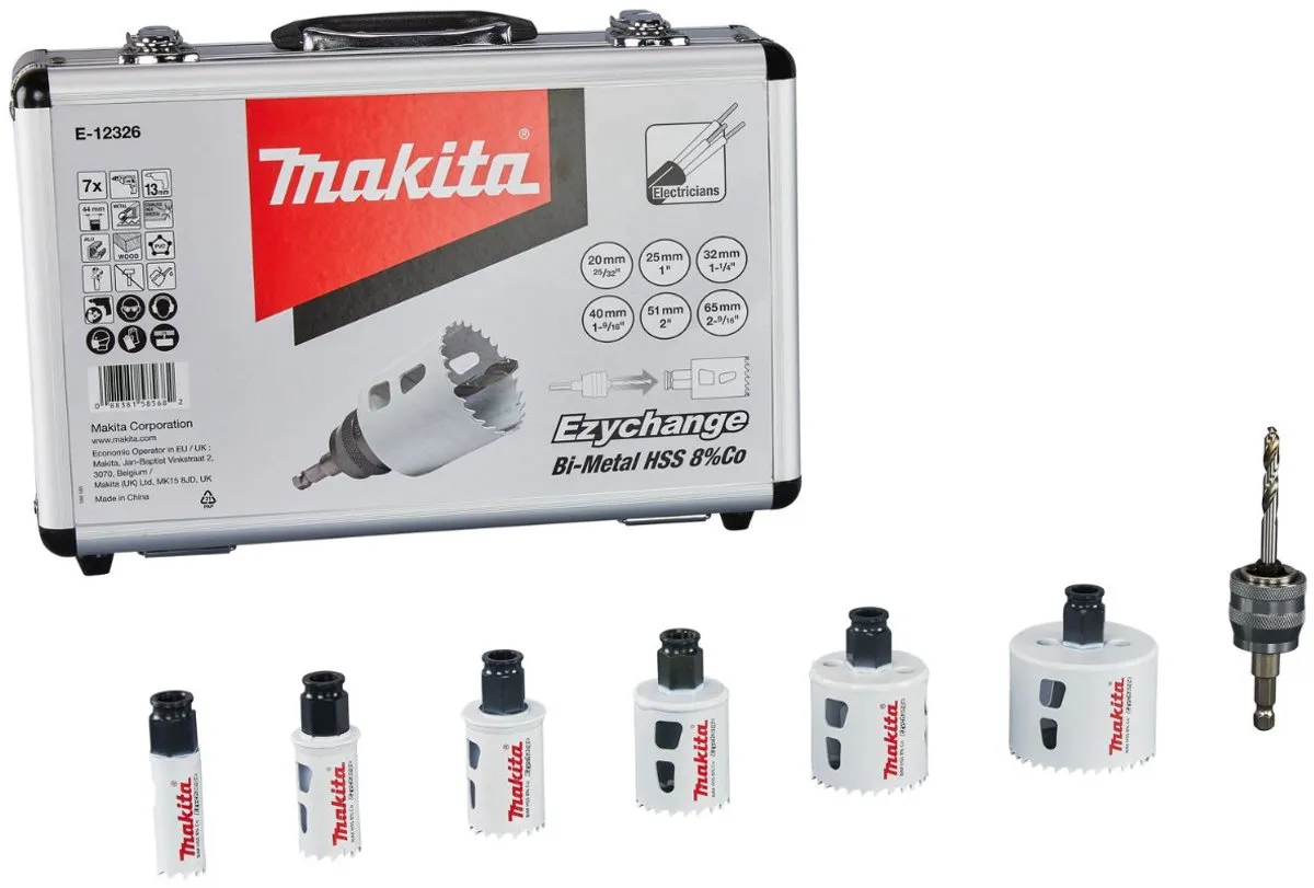 Makita E-12326 Bi-Metaal Gatzaagset 6-delig - Metaal