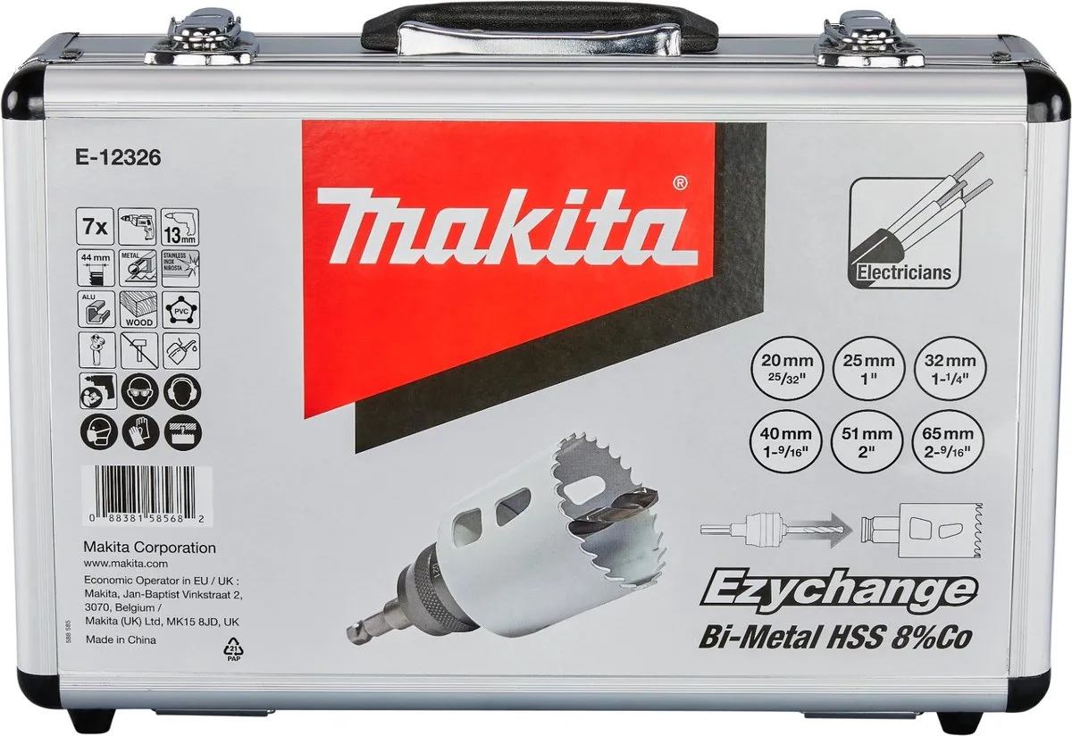 Makita E-12326 Bi-Metaal Gatzaagset 6-delig - Metaal