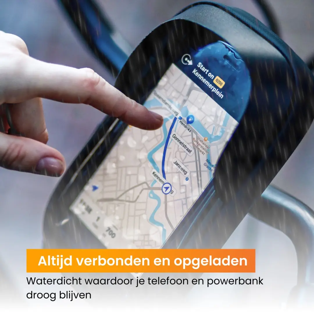 R2B Telefoonhouder Fiets Powerbank 10.000mAh - Universeel 6,5" - Magsafe