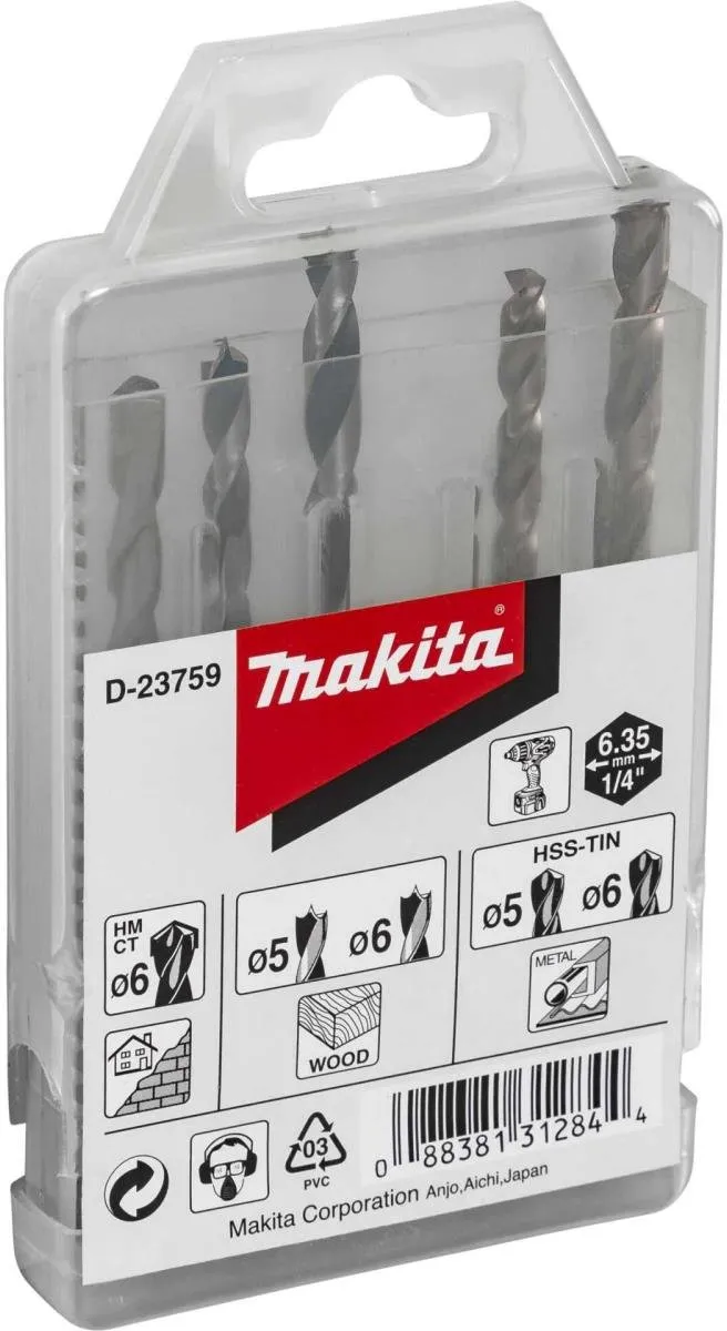 Makita D-23759 Borenset 1/4" Vorm E - Hout - afbeelding 4 van 4