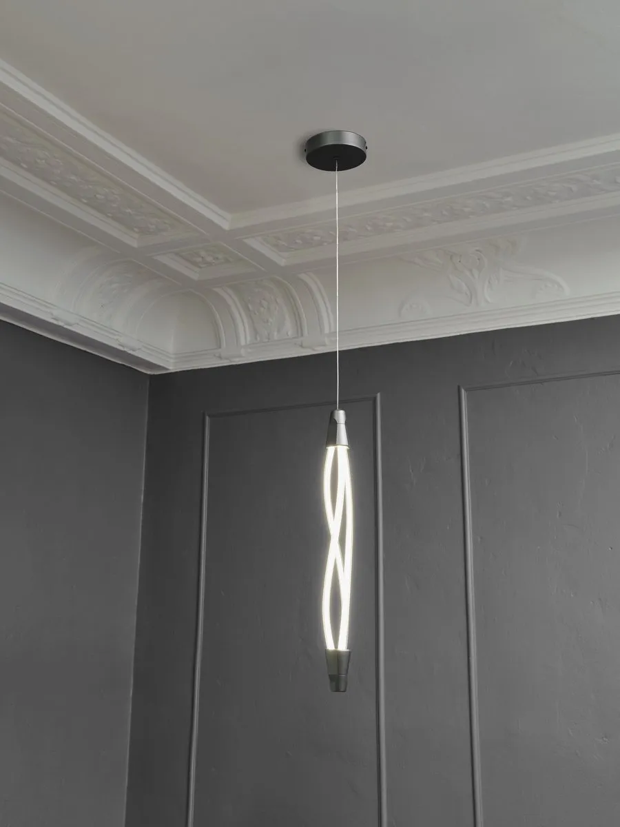 LEDVANCE Decor Swirl Vert Hanglamp 18W 1800lm - Donkergrijs