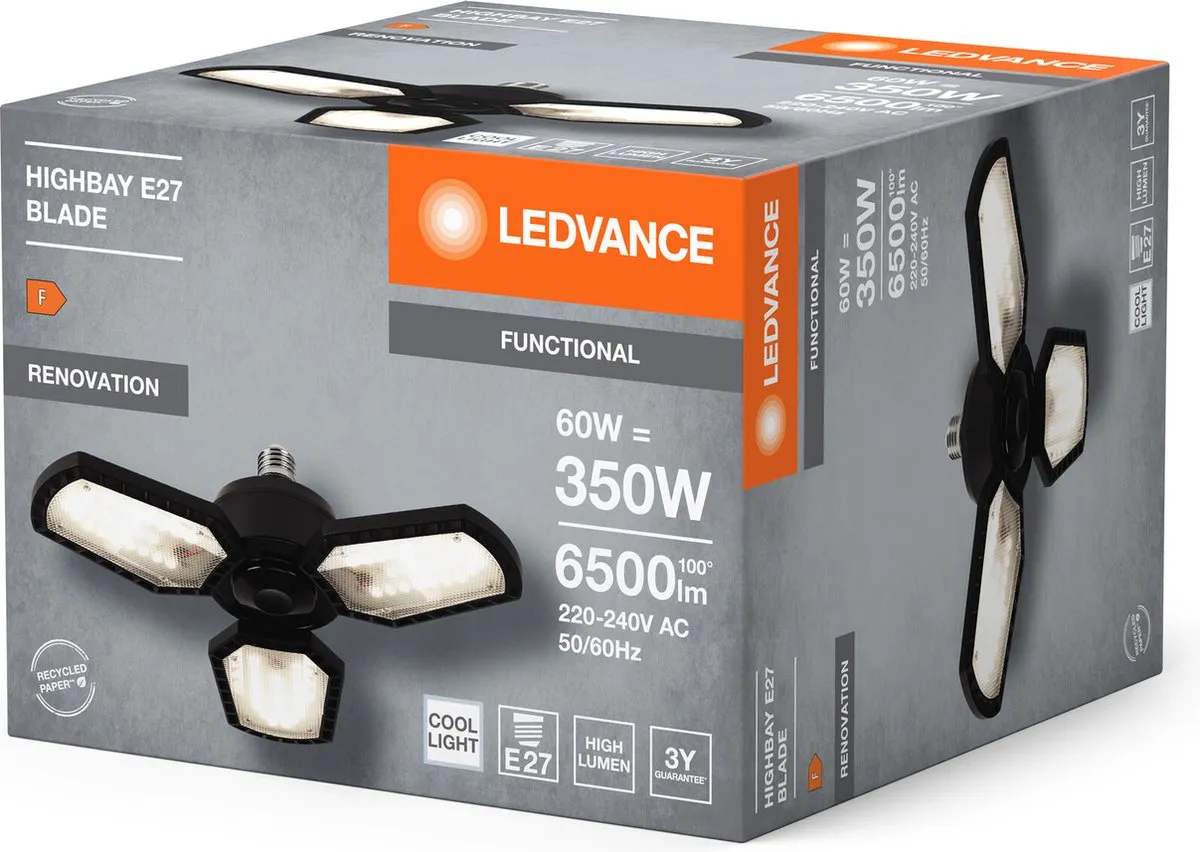 LEDVANCE Highbay Blade E27 60W Koelwit - 6500lm