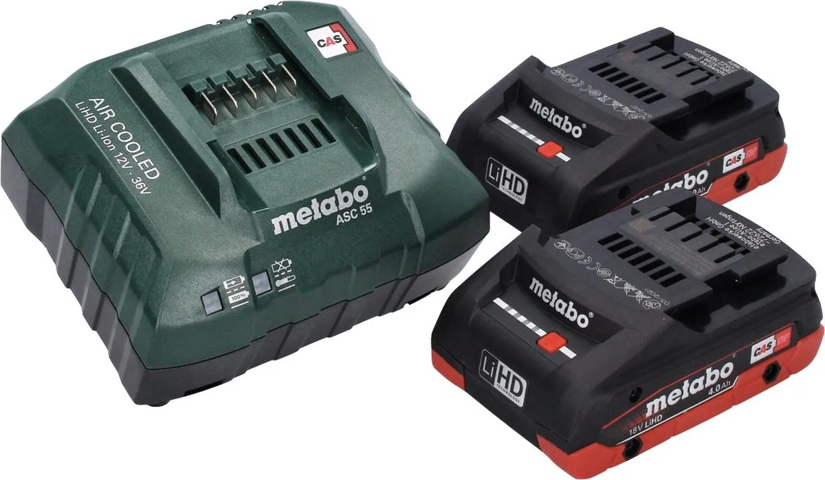 Metabo AK 18 Multi Accucompressor 18V 11 bar - 2x 4,0Ah Accu - Groen/Zwart