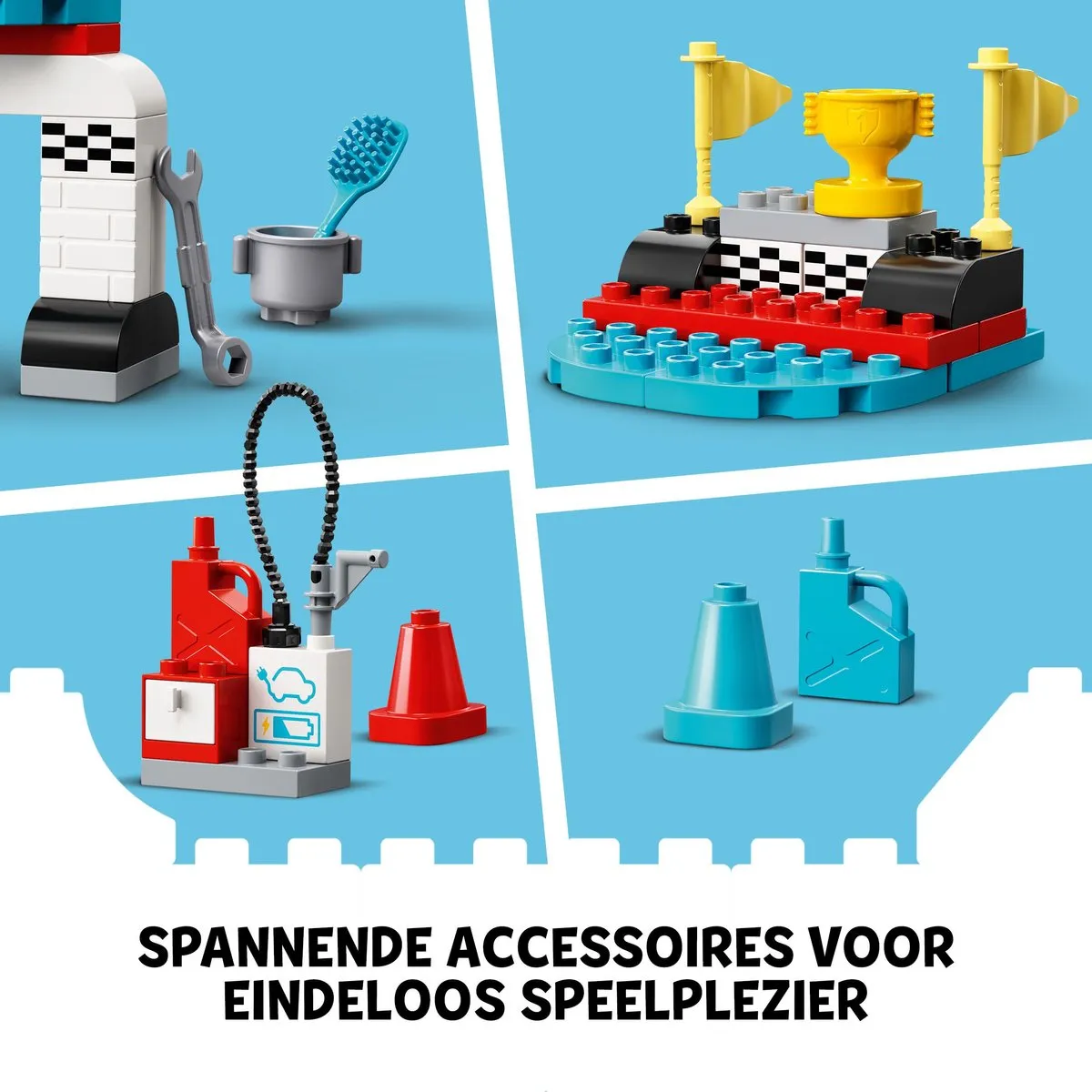 LEGO DUPLO Racewagens 10947 - 44 Stukken - Multikleur