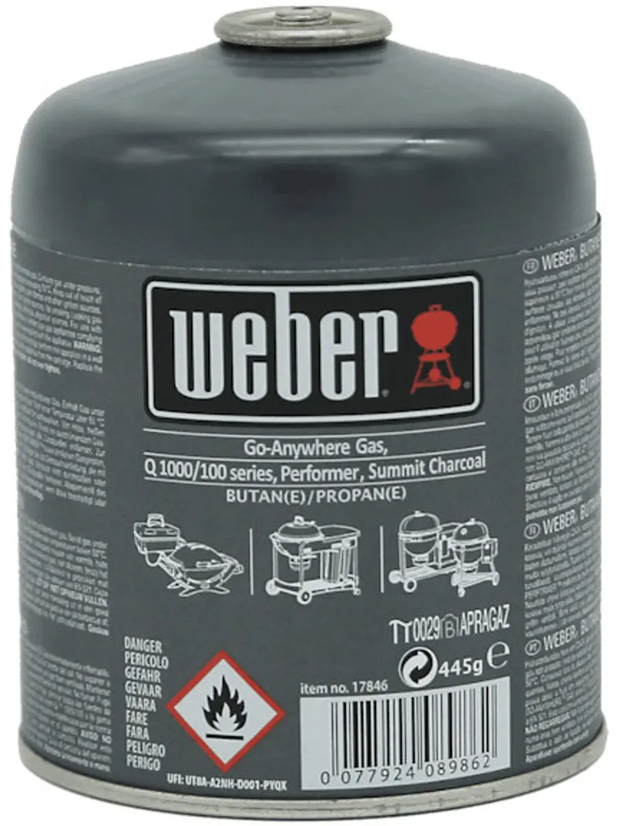 Weber Gasbusje 17846 - 445ml - Grijs