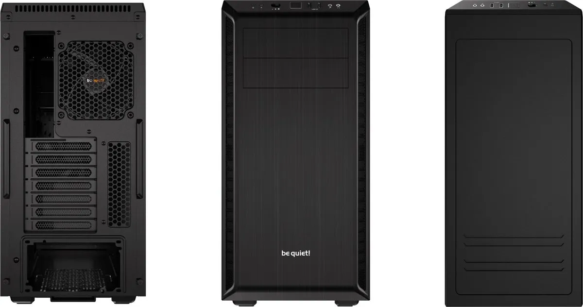 be quiet! Pure Base 600 ATX Semi-toren - 2 Ventilatoren - Zwart