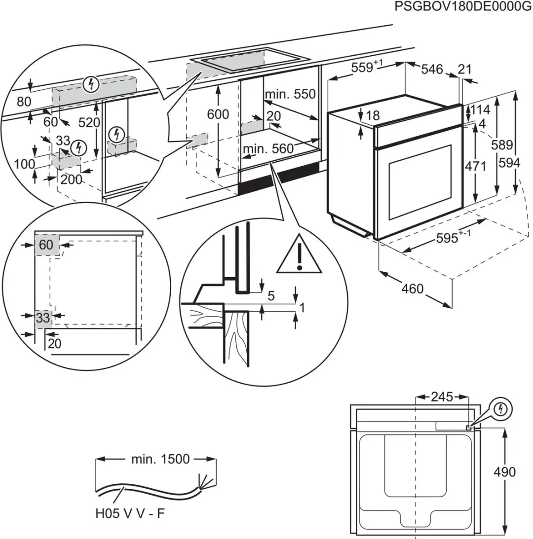 Electrolux KOBBS39WX Inbouw Stoomoven 70L